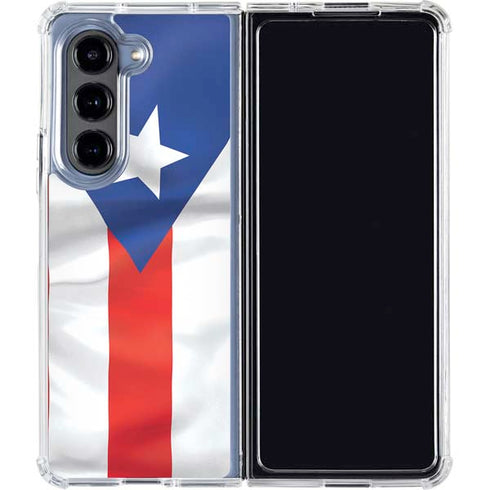 Puerto Rico Flag Galaxy Z Fold5 5G Clear Case